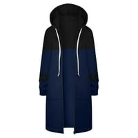 Ženski kardigan kaputi zimski pad topli patentni zatvarač Otvorene dukseve duge dugih odjeća casual