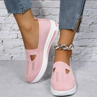 Leesechin Velika veličina cipele za ljuljanje Ženske cipele s kliznim cipelama debele donje disajne majčine cipele tenisice ružičaste na klirensu