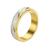 Pgeraug Pokloni za žene Priključan dekompresioni piling uzorak legura umetnuli Rhinestone ženski prsten
