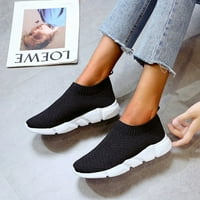 Sehao Ljetno čarapa Sportski stil Fly Weave Lazy ženske jedne cipele PU crna 7. SAD