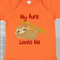 Inktastic moja tetka voli me Sloth poklon dječji dječaka ili dječja djevojaka