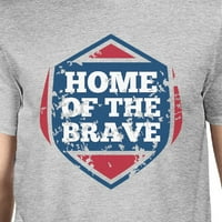 Dom hrabre američke košulje za zastave Muške sive grafičke majice