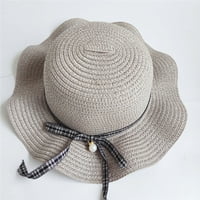 Djevojke slamne šešir sunčani šet ljetni plažni šešir dječje šešir modni praznični kapa za slobodno