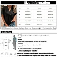 Plus veličine vrhova za žene ženke V-izrez kratki rukav s prugama s prugama bluze ljetne majice za žene
