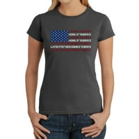 Ženska majica za umjetnost žene - zemlja slobodne američke zastave