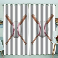Bejzbol sa šišmišima Dva prekrižena drvena šifraka zanimanje prozora za zavjese za zavjese Dva komada