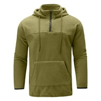 SNGXGN muške sherpe-obložen pamučnim pamučnim dukserom pulover muns hoodie, vojska zelena, veličine