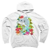 Funny Santa morski pas Božićni tee bijeli grafički pulover Hoodie - Dizajn od strane ljudi s