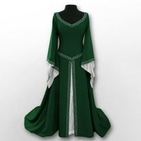 Zhongli Dužina dugačka ženska rukav dress haljina V izrez Ženska haljina