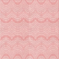 Ahgly Company Trgovi uzorak uzorka pastel crvene ružičaste prostirke, 7 'kvadrat