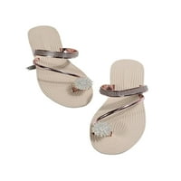 Daeful dame ravne sandale udobne flip flops rhinestone modne papuče plaža casual stilski ljetni thong