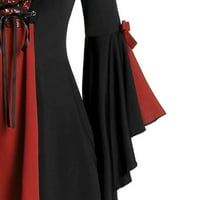 Depone dame dugih rukava s dugim rukavima Halloween Gothic Cross Secqured Imed Matterfly rukava majica, crvena