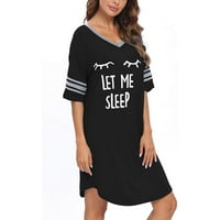 Yskkt snimke za žene meke modalne novost noćne majice V izrez labavo spavaćice slatko tiskano spavanje