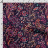 Soimoi Azijski Paisley ispisani, pamučni satenski spandeks, šivaće tkanine uz dvorište široko, ukrasna