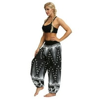FVWitlyh joga pantalone za ženske duljine duljine izgubljene muške i retro hlače za tiskane pantalone
