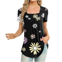 Proljetne košulje za žene Trendy, ženska casual bluza kratki rukav vrhovi ljetnih majica Poslovni povremeni