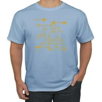 Idite svoj smjer Trendy Inspiration Inspirational Christian Muška grafička majica, svijetloplava, 5xl