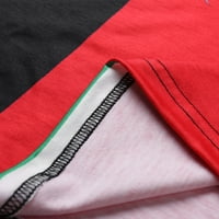 Ženske ležerne haljine za ljetni crveni poliester, Spande Women Fashion Print Casual V izrez Kratki