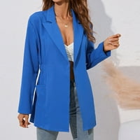 Blazer za žensku modnu rezervatu gumb s dugih rukava odijelo jakne na vrhu vrhova kaputa u uredu poslovnog