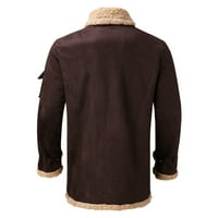 Revel Vintage degende -fur 'Jakne Stil Kožni rukav Muška jakna Zima plus veličina podstavljeni ovratnik