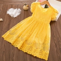 Haljine za djevojke Djevojke čipka čipkaste haljine Ljetna princeza haljina Dječji luk vez za vezanje