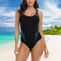 Monokini kupaći kostimi za žene bez rukava bez rukava s jednom pejzama Tummy Control V Grey Wimming