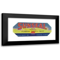 Anonimni crni moderni uokvireni muzej umjetnički print pod nazivom - Sunceal Brand Florida Citrus Fruit