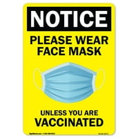 - Obaveštenje - Obaveštenje - molim vas, gde maska ​​za lice osim ako niste vakcinisani