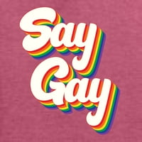 Recite gay retro vintage duge LGBT ponos unise grafička dukserica, vintage heather crvena, velika