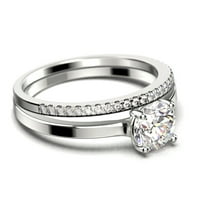 Spektakularno i ukrasno 1. Carat okrugli dijamant Moissanite zaručni prsten za udruženje, vjenčani prsten,