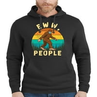 Muški bigfoot eww ljude f crni pulover hoodie 3x-velik