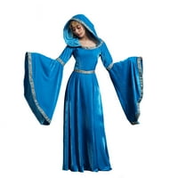 Voncos Maxi haljine za žene čišćenje - jeseni zimske modne ženske haljine za ljetno plave veličine xl