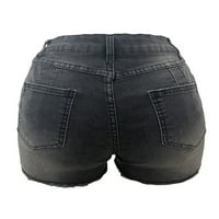 Avamo žene kratke vruće hlače Dugme dno sa zatvaračem Zipper Mini pantalone Dame Stretch Ljeto Traper