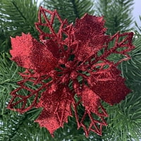 Božićna velika poinsettia sjajni cvjetni stablo viseći ukras Xmas party dekor