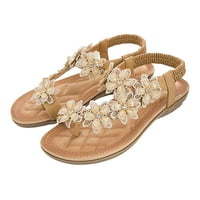 Ženske sandale ravne potpetice modne cvijeće sandale ljetne flip flops ženske cipele