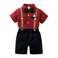 Toddler Boys Outfits Striped kratkih rukava majica kratke hlače GENTLEMAN STIL BABY SPLOVANJE Ljeto