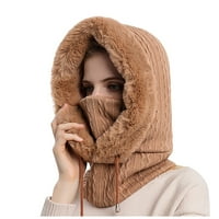 Knosfesno hladno vrijeme toplo za žene za žene lice za lice pliša man hat zimska modna granica sa šal