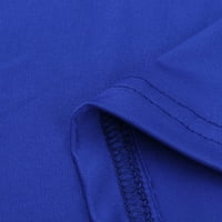 Ženske vrhove Žene Ljeto kratkih rukava zabojnu hladnu ramenu majica na vrhu bluze 2xl plava