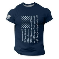 Dan nezavisnosti Funny T majice za muškarce Ispisuju dva ušivena slobodno slobodno vrijeme Udobno prozračiva