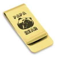 Nehrđajući čelik PAPA medvjed klasični vitki novac držač kreditne kartice