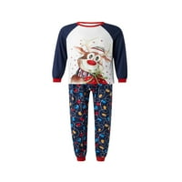 Wsevypo Porodica Uklapanje Božićne pidžame Set Women Baby Kids Elk Sleep odjeća Xmas PJS set za odrasle