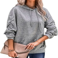 Žene Trendy Hoodie pulover vrhove dugih rukava Ležerna majica Ležerna sa labavom Fall Bluzom