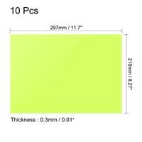Uxcell gel Light filter Prozirna korekcija boja PVC listovi fluorescentni zeleni