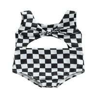 Ljetne djevojke za dijete kupaće kupaće kostime za kupaće kostime PRINT izdubljeni otvor za bojknot bodići plaža odjeća za kupanje odijela