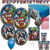 Marvel Avengers Superhero Superheron Party Bund sa pločama, salvetama, čašama, poklopcem stola i viljuškama