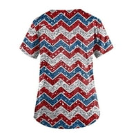 Ženski vrhovi bluza Modni kratki rukav Grafički otisci Žene Ljetni posadni vrat T-majice Tunika tee