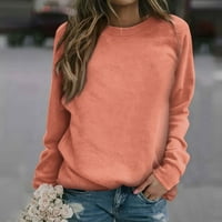 HHEI_K puni zip hoodie ženski povremeni modni cvjetni print dugih rukava O-izrez TOP bluza