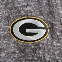 Muški Antigua charcoal Green Bay Packers Fortune Quarter-Zip pulover jakna
