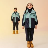 Mali dečji veliki dečji dečki devojke postavilo je dugih rukava hidroizolaciju snježne skijaške odjeće