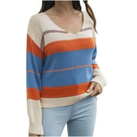 Ženske bluze pletene pulover casual dugih rukava jesen i zimske labave ponude ispod $ džempera narančasta